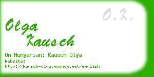 olga kausch business card